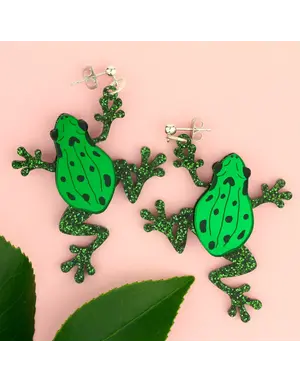 Common Frog Statement Earrings