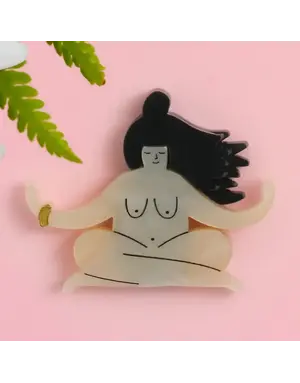 Naked Yoga Brooch