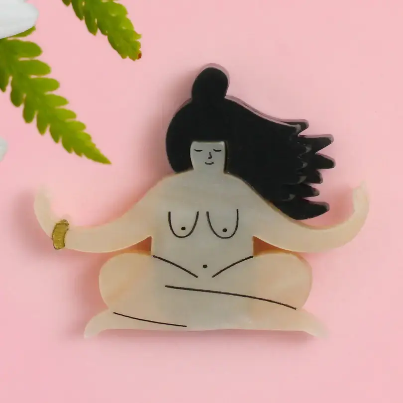 Naked Yoga Brooch