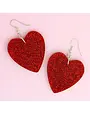 Glitter Heart Earrings