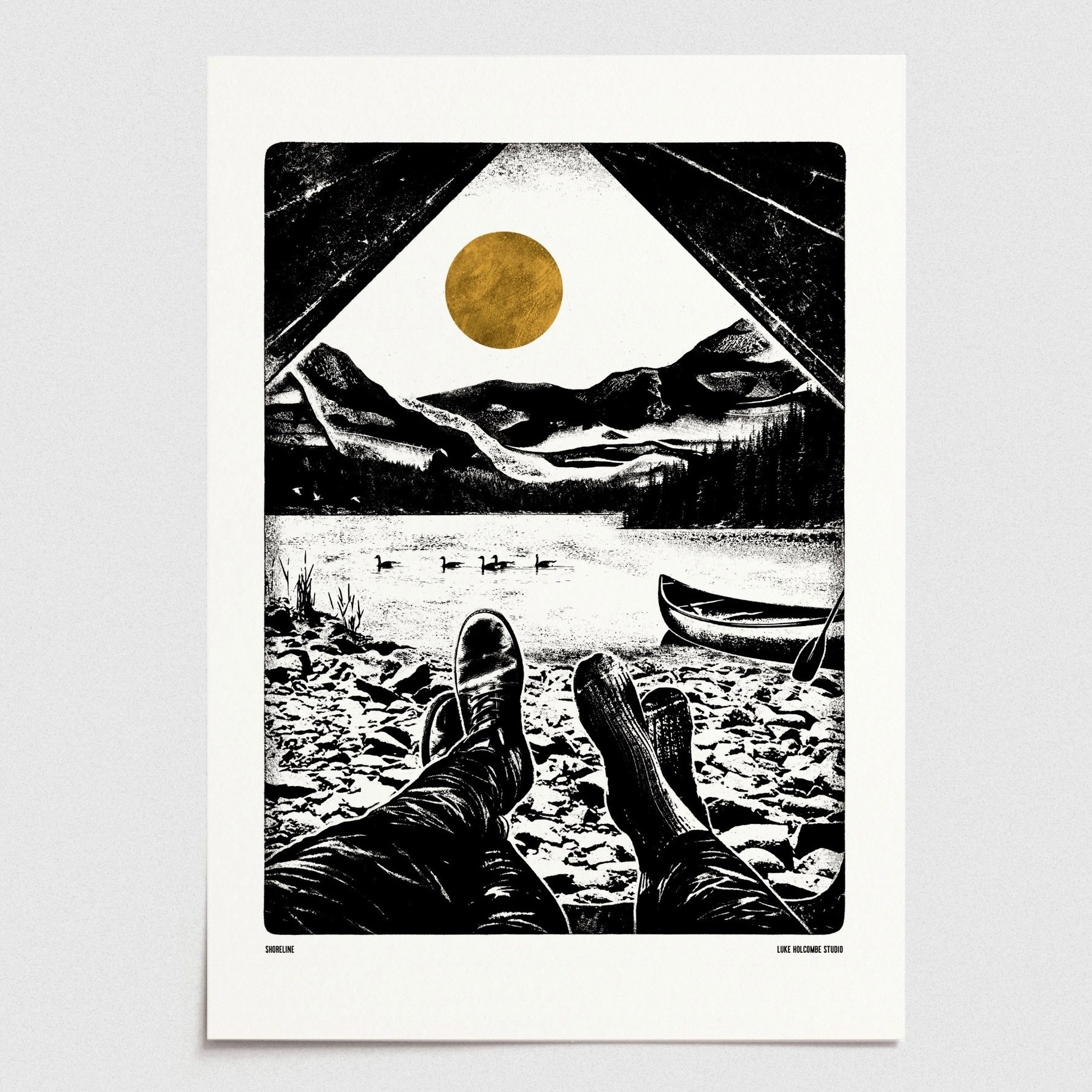 Luke Holcombe Studio A4 Print Shoreline