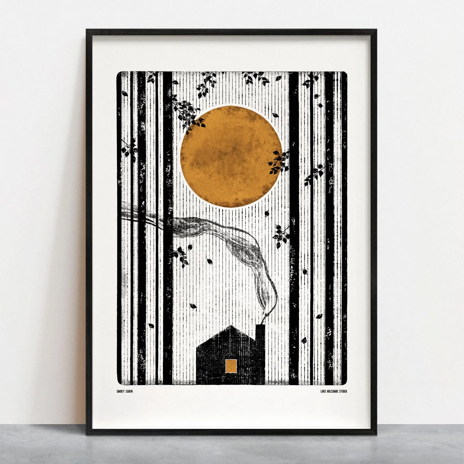 Luke Holcombe Studio A4 Print Smoky Cabin