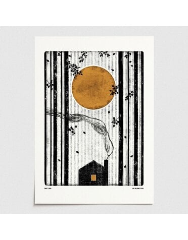 Luke Holcombe Studio A4 Print Smoky Cabin