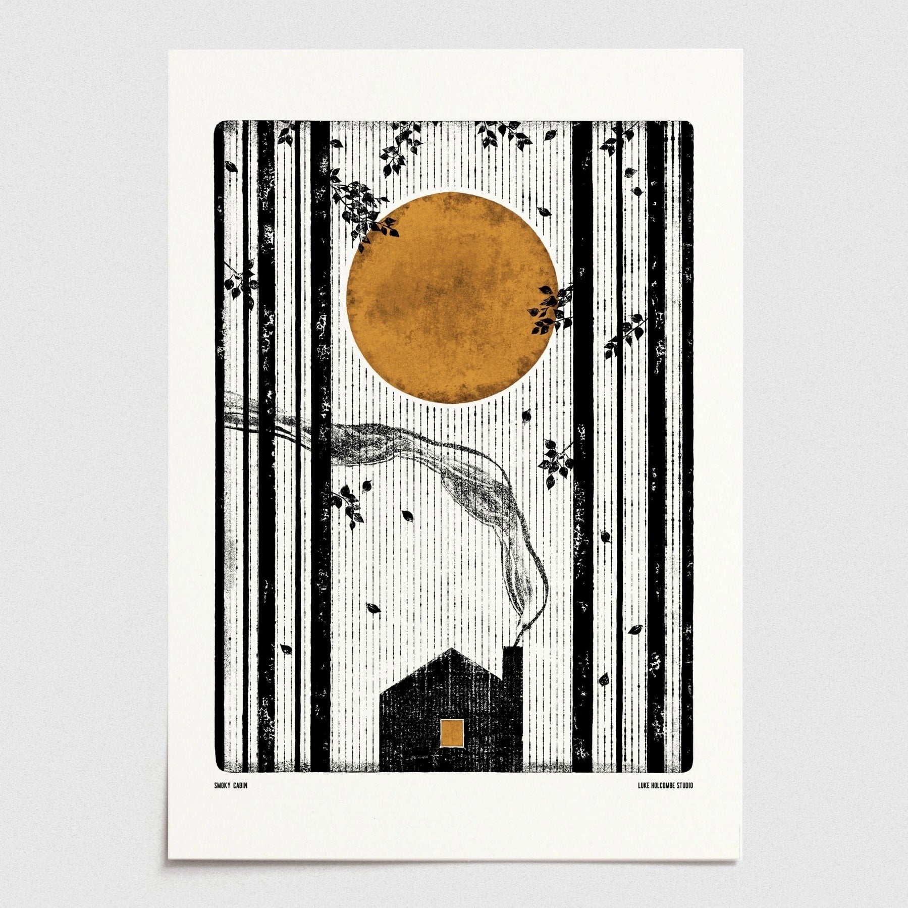 Luke Holcombe Studio A4 Print Smoky Cabin