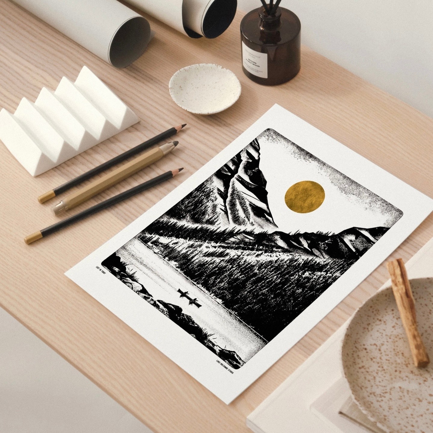 Luke Holcombe Studio A4 Print Lost In Today Canoe