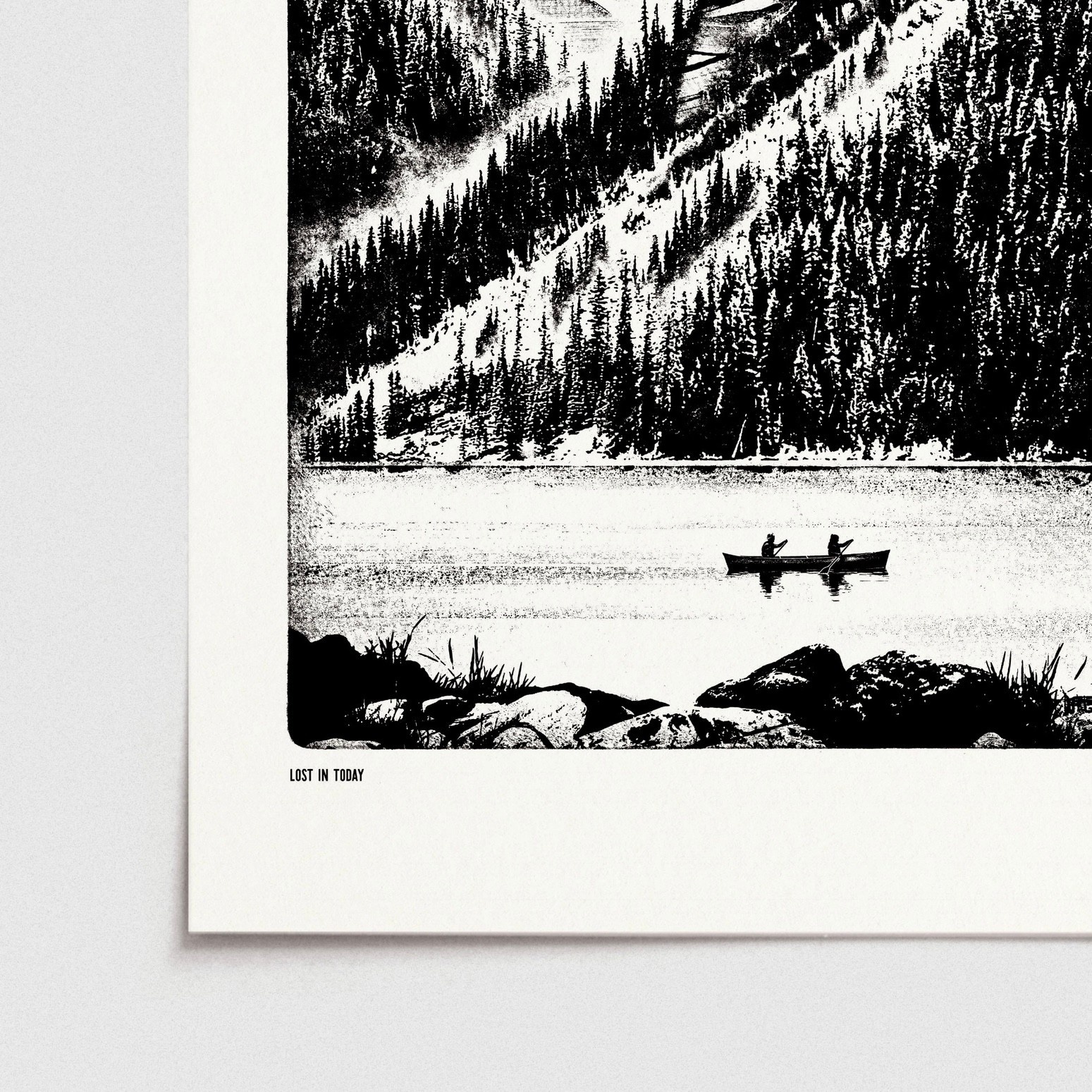 Luke Holcombe Studio A4 Print Lost In Today Canoe
