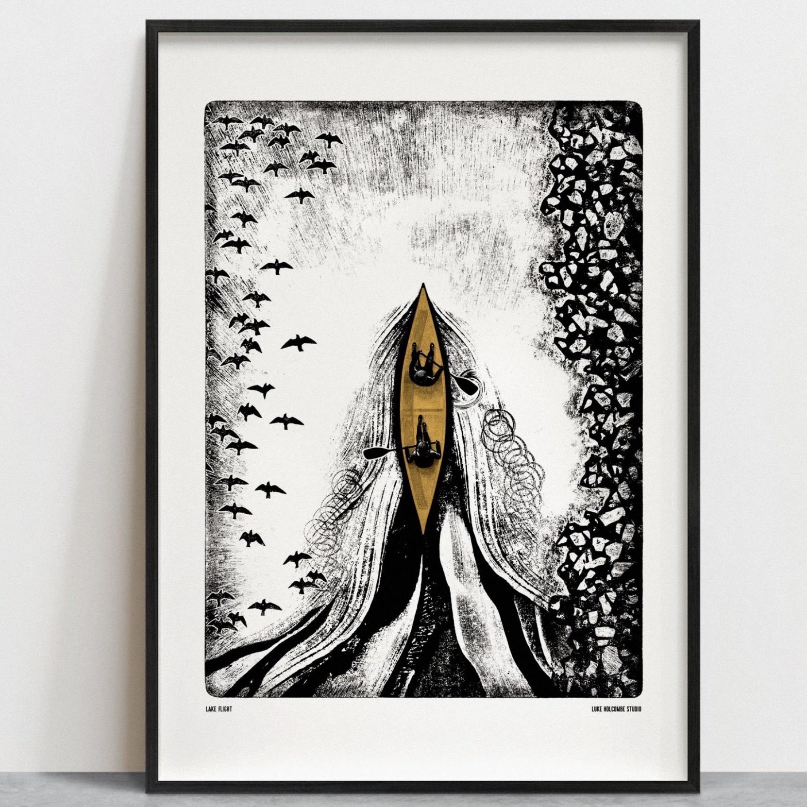 Luke Holcombe Studio A4 Print Lake Flight