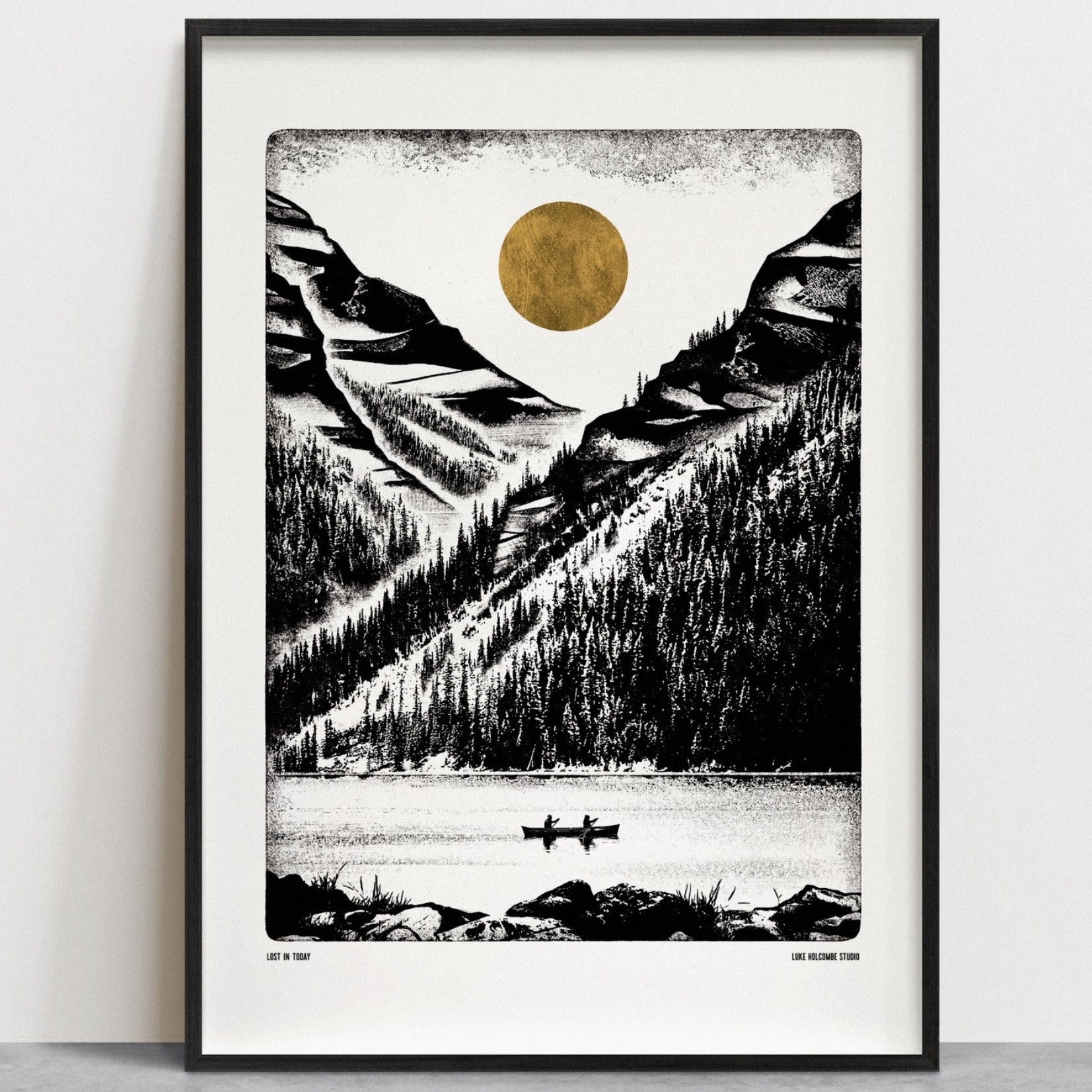 Luke Holcombe Studio A4 Print Lost In Today Canoe
