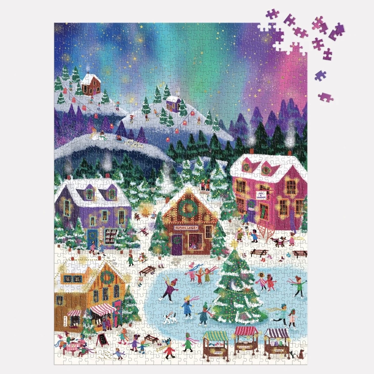 Galison 1000 Piece Foil Puzzle Northern Lights