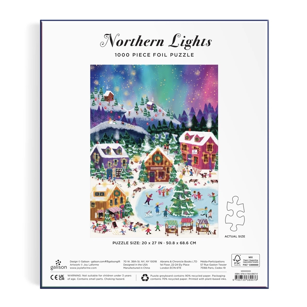 Galison 1000 Piece Foil Puzzle Northern Lights