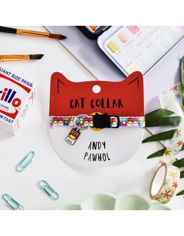 Niaski Andy Pawhol Artist Cat Collar