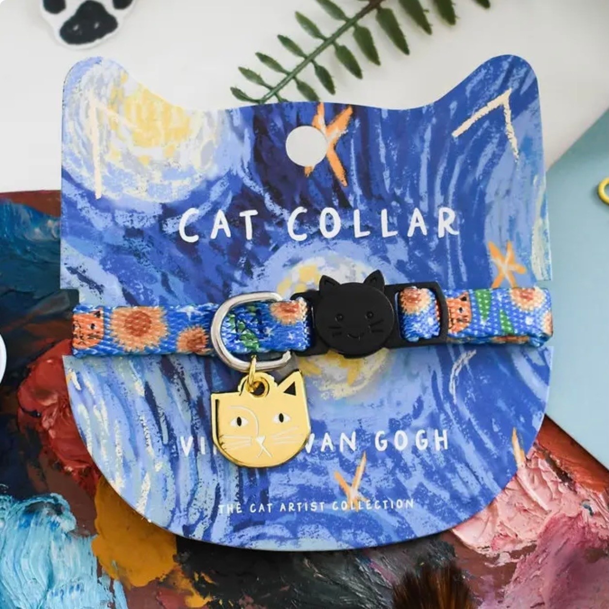 Niaski Vincat Van Gogh Artist Cat Collar