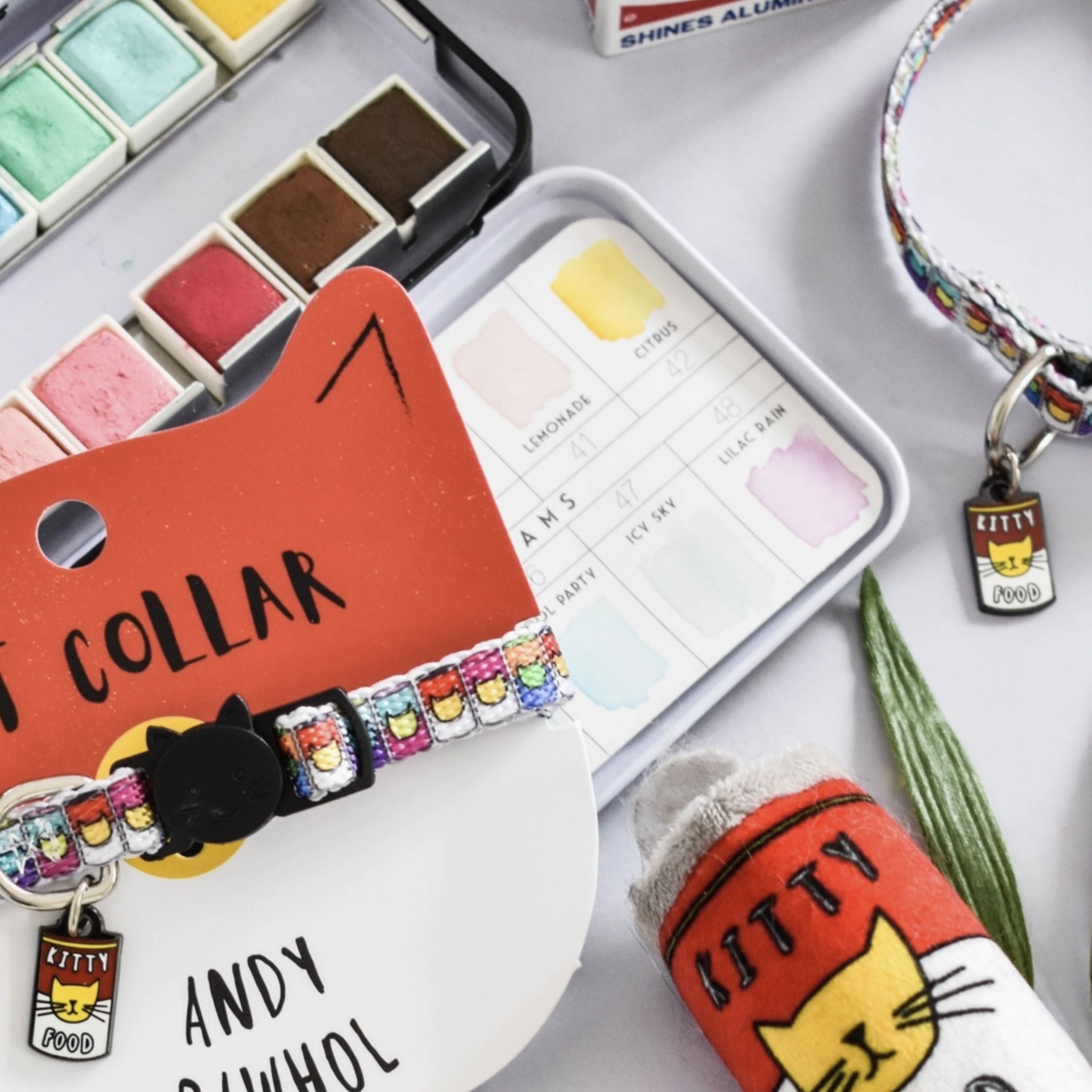 Niaski Andy Pawhol Artist Cat Collar