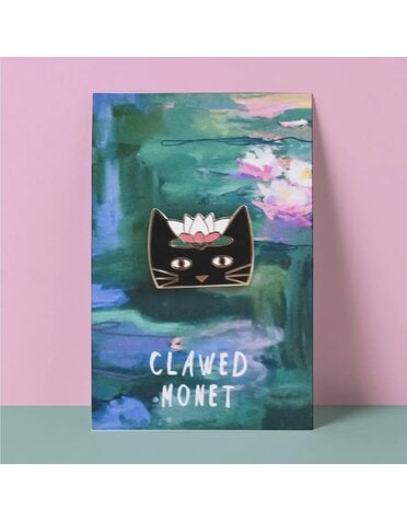 Niaski Clawed Monet Cat Artist Pin Badge