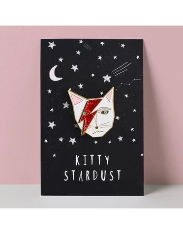 Niaski Kitty Stardust Cat Musician Pin Badge