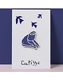 Niaski Catisse Blue Cat Artist Pin Badge