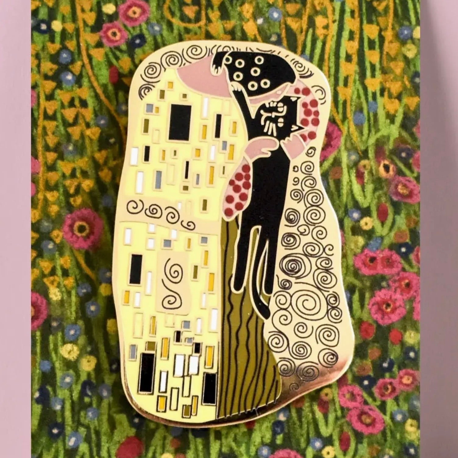Niaski The Cat Kiss Artist Pin Badge