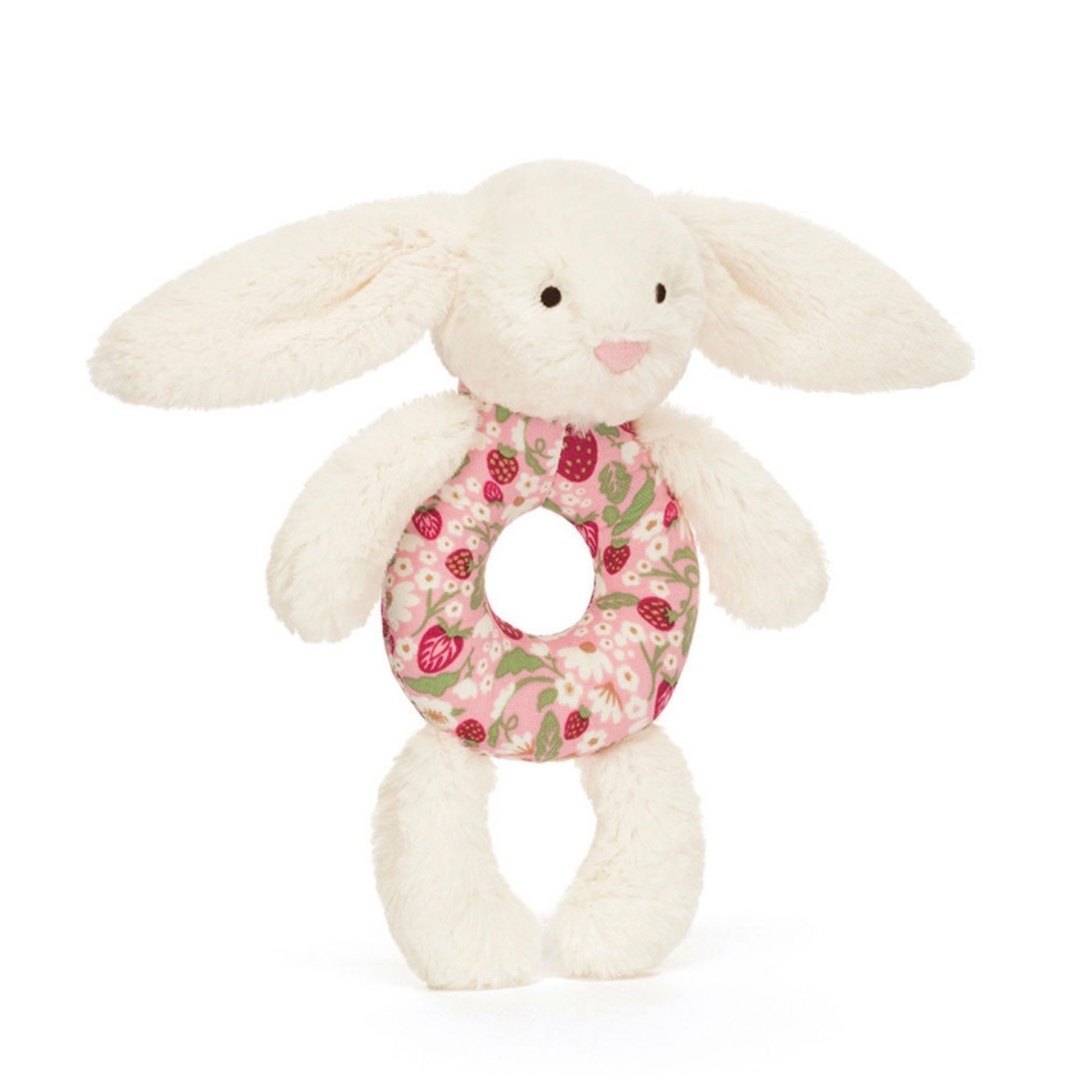 Jellycat Blossom Cream Bunny ‘Berry’ Rattle