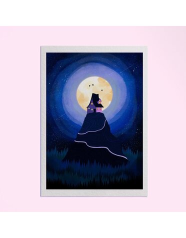 Hello Grimes A4 Print Midnight