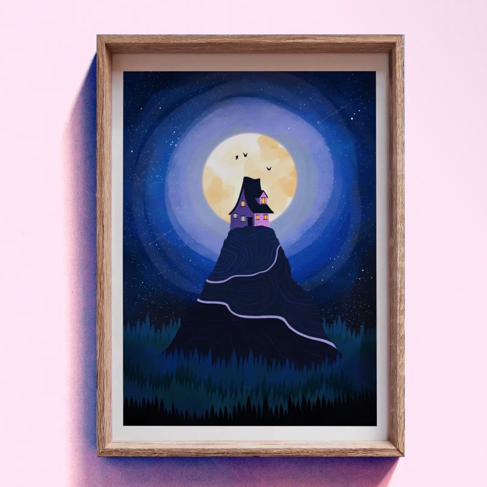 Hello Grimes A4 Print Midnight