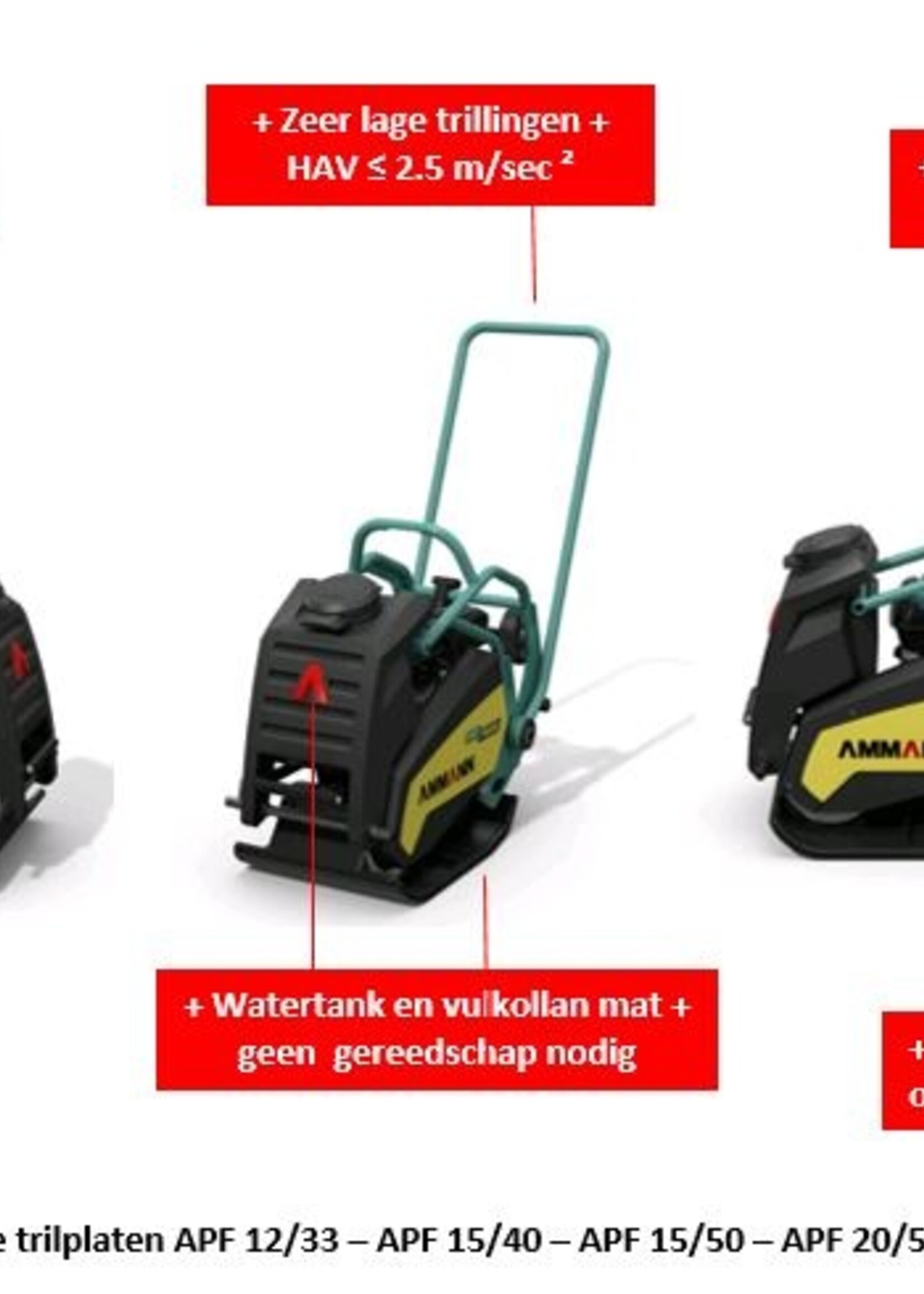 Ammann APF 20/50 Benzine Trilplaat eenrichting