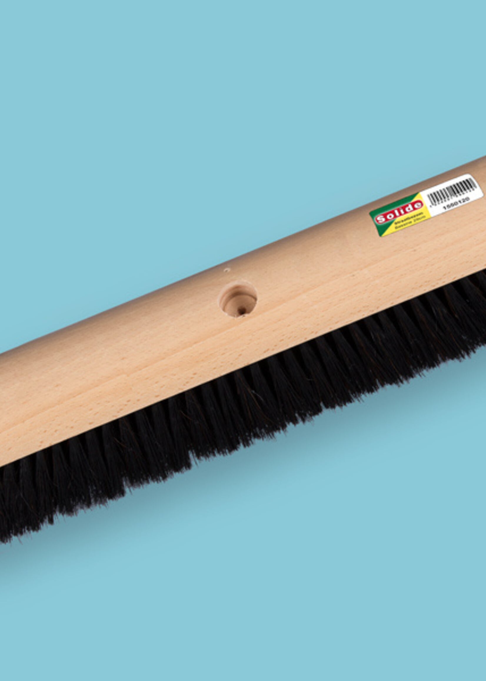 Solide Zaalveger Solide zwart 50 cm gemengd paardenhaar Rond