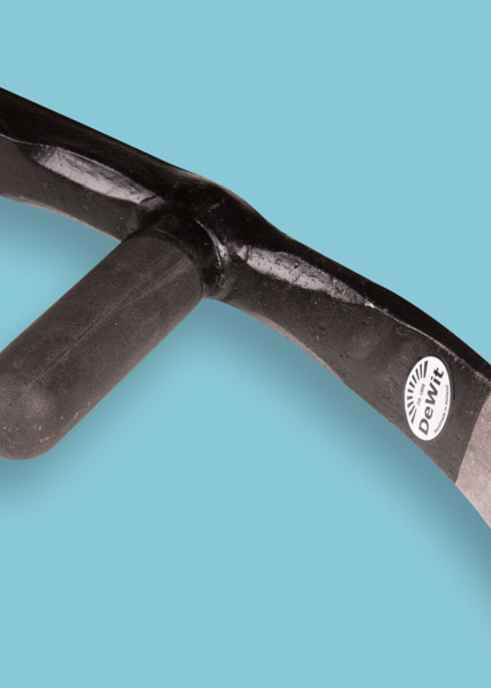 DE WIT Straathamer 7 cm. met fiberglassteel, model BRABANT, korte bles 17,5 cm.