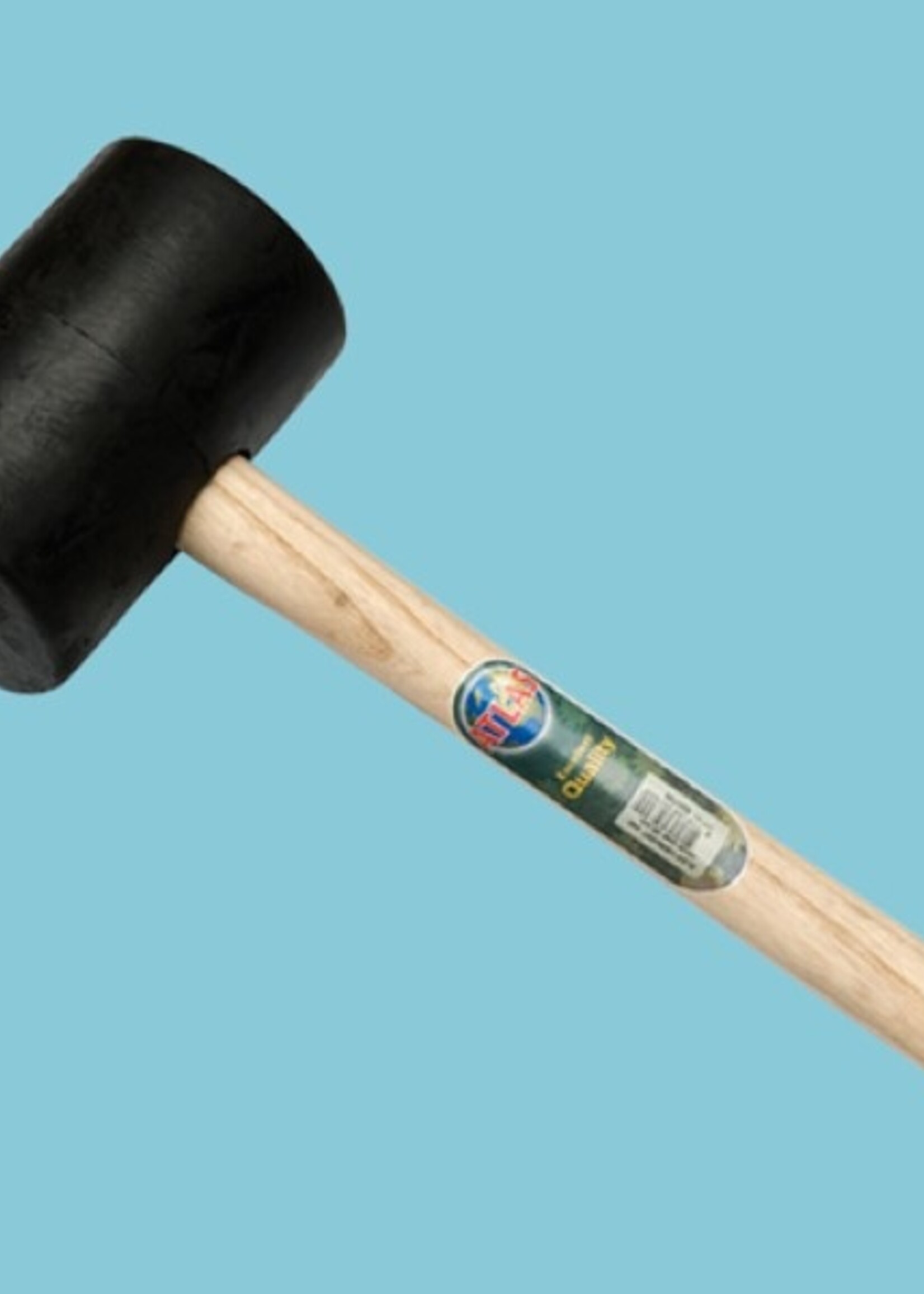 ATLAS Rubberhamer nr. 4 zacht, beide kanten vlak 1 kg.