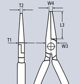 Knipex Platspitse tangen met zijsnijder (radiotangen)