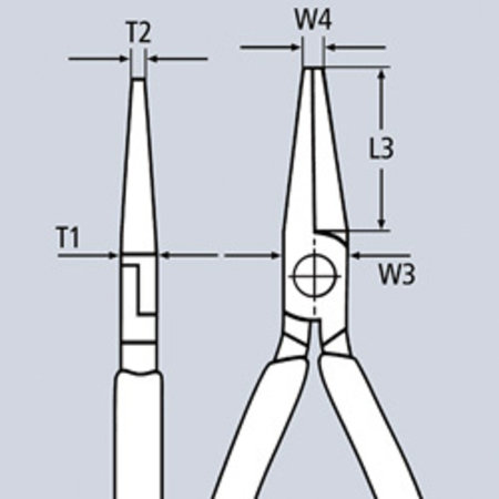 Knipex Platspitse tangen met zijsnijder (radiotangen)