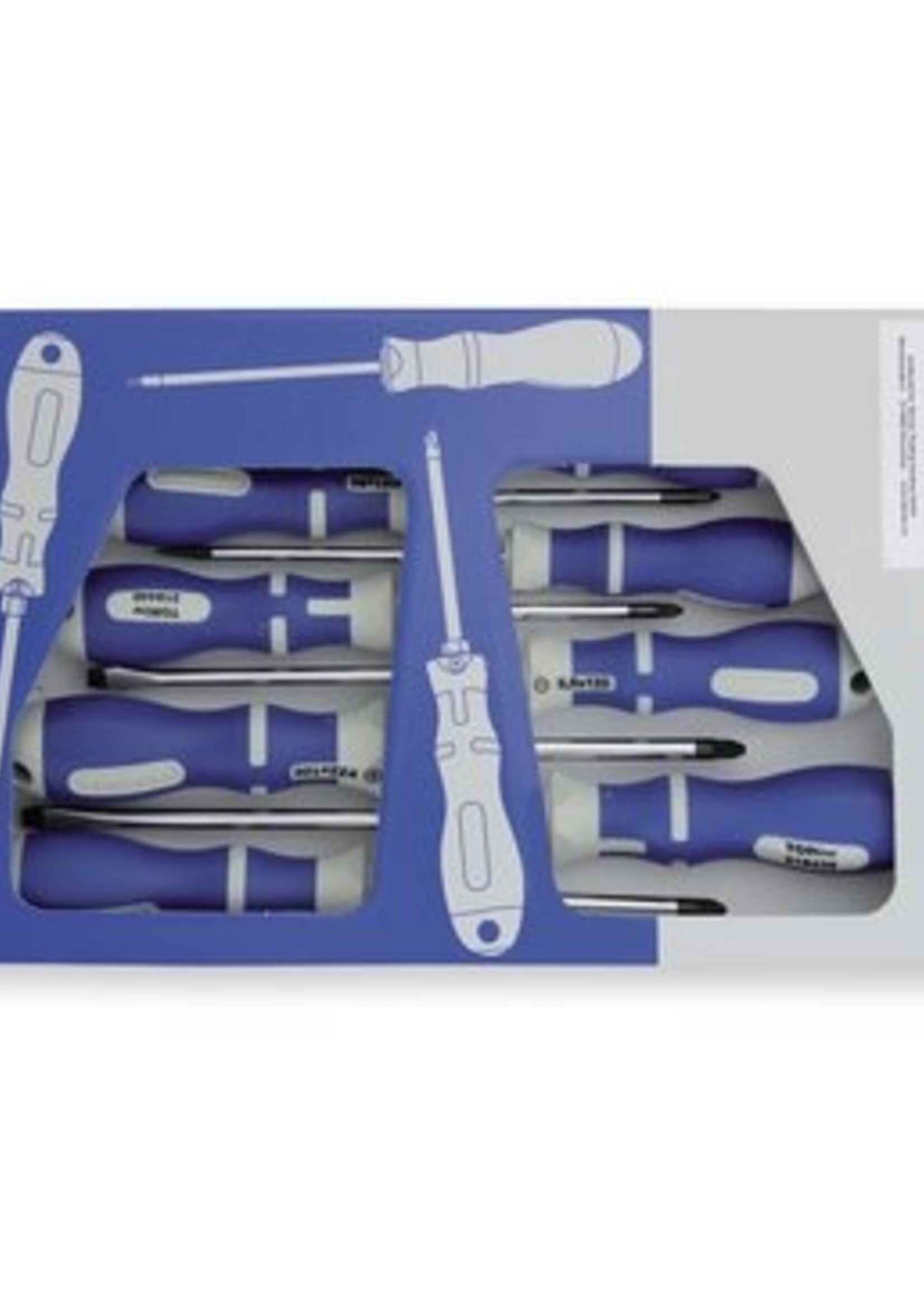Berner Schroevendraaiers 2K Top gleuf - PH - PZ 8 st