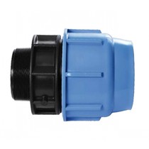 Pe knelkoppeling, puntstuk 63mmx2-1/2" bu.dr. Kiwa