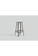 HAY Revolver Bar Stool Low H65 Standard glider-Sky grey powder coated steel