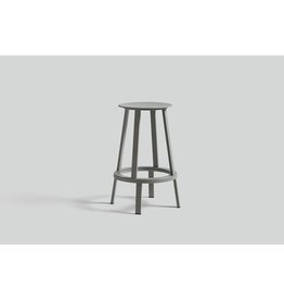 HAY Revolver Bar Stool Low H65 Standard glider-Sky grey powder coated steel