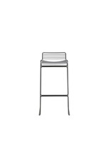 HAY Hee Bar stool Sled base H75 Standard glider-Asphalt grey powder coated steel