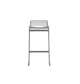HAY Hee Bar stool Sled base H75 Standard glider-Asphalt grey powder coated steel