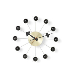 VITRA BALL CLOCK ZWART/MESSING