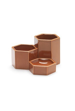 VITRA Hexagonal Containers, Rusty Orange, Set van 3