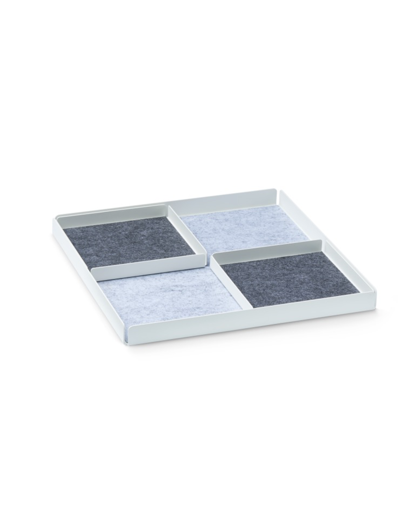 NAV Scandinavia POCKET REST X Organizer Tray Set Set de 3 pièces. - Blanc / Gris