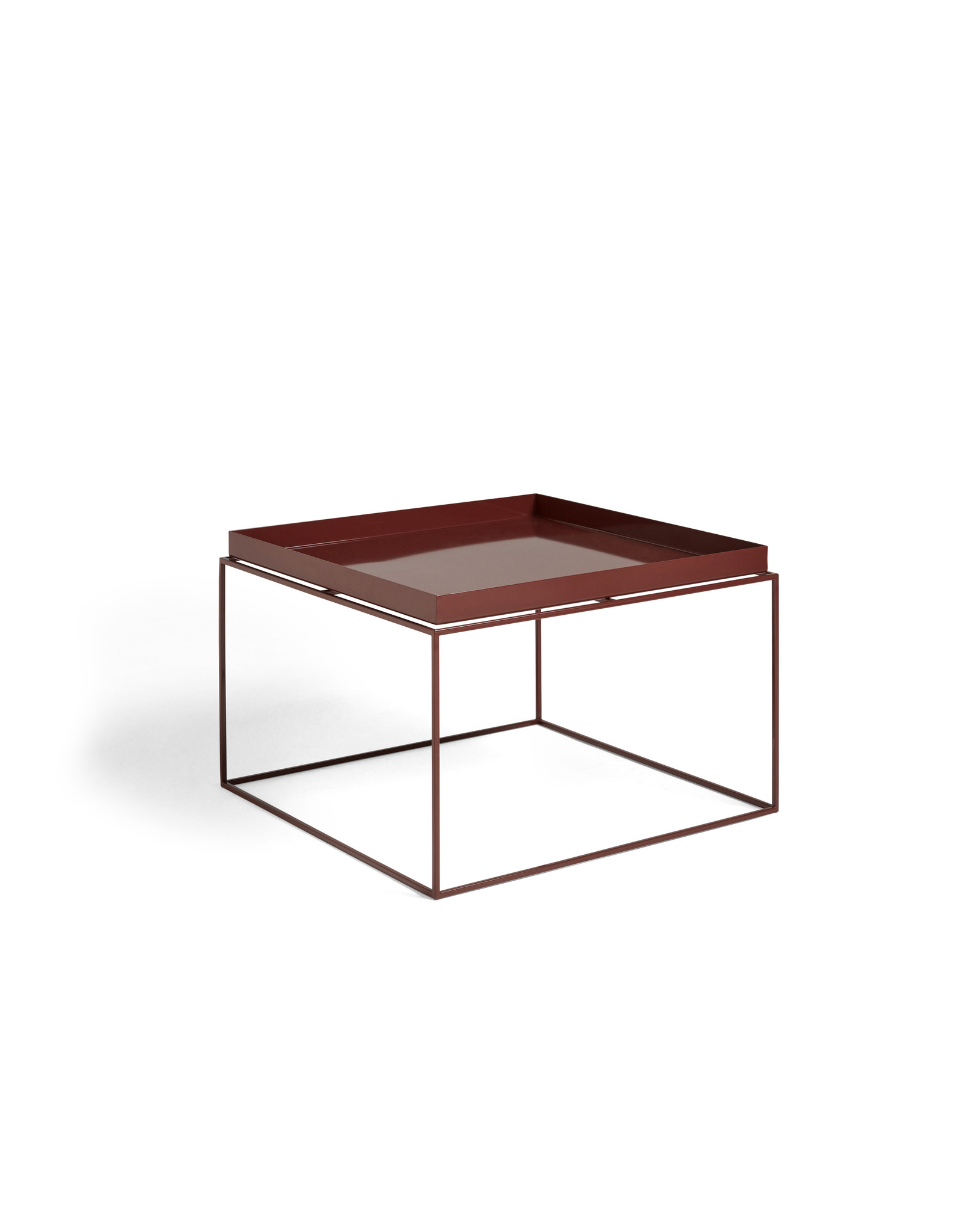 HAY Tray Table-Coffee L60 x W60 x H39-Chocolate powder coated steel