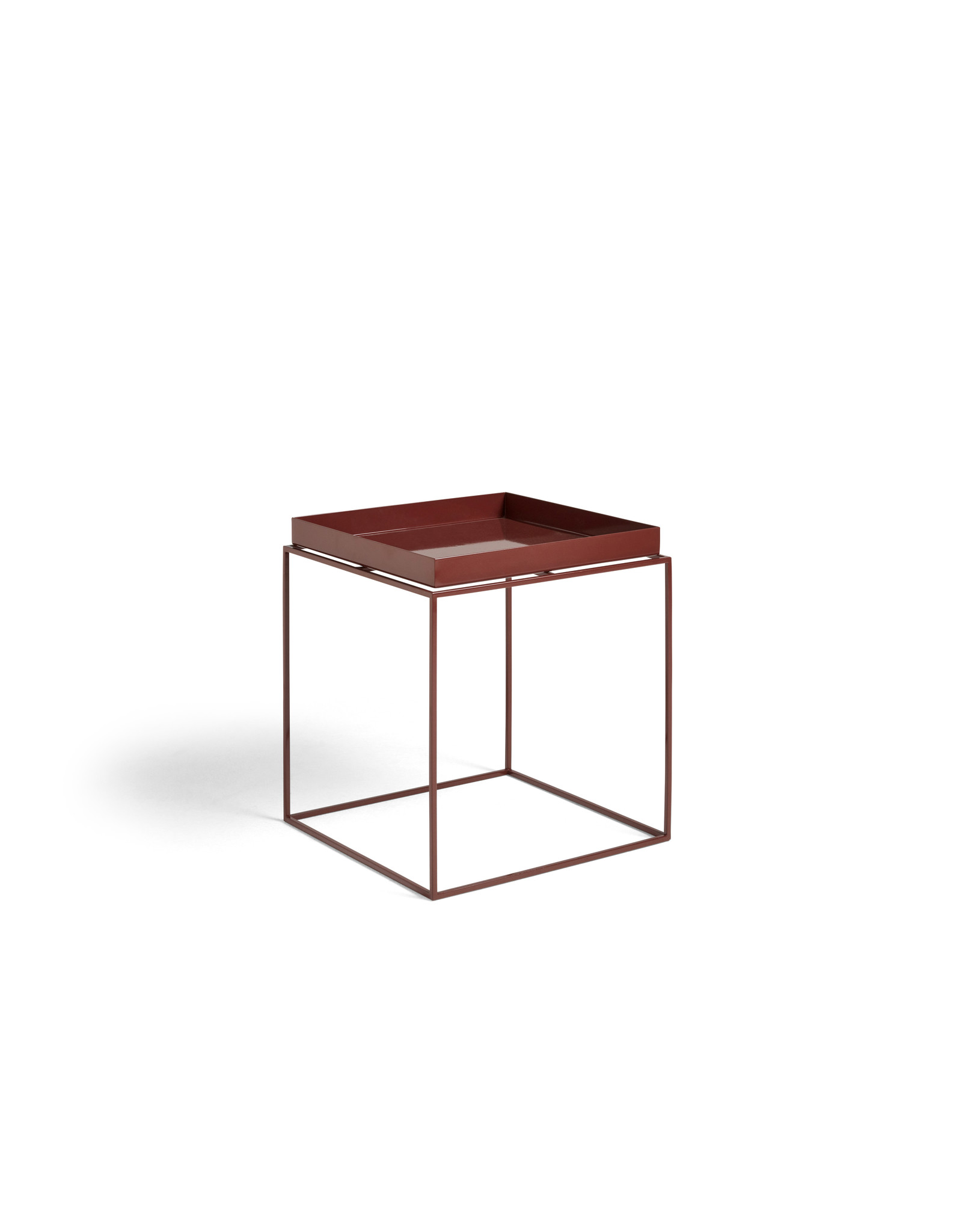 HAY Tray Table-Medium L40 x W40 x H44-Chocolate powder coated steel