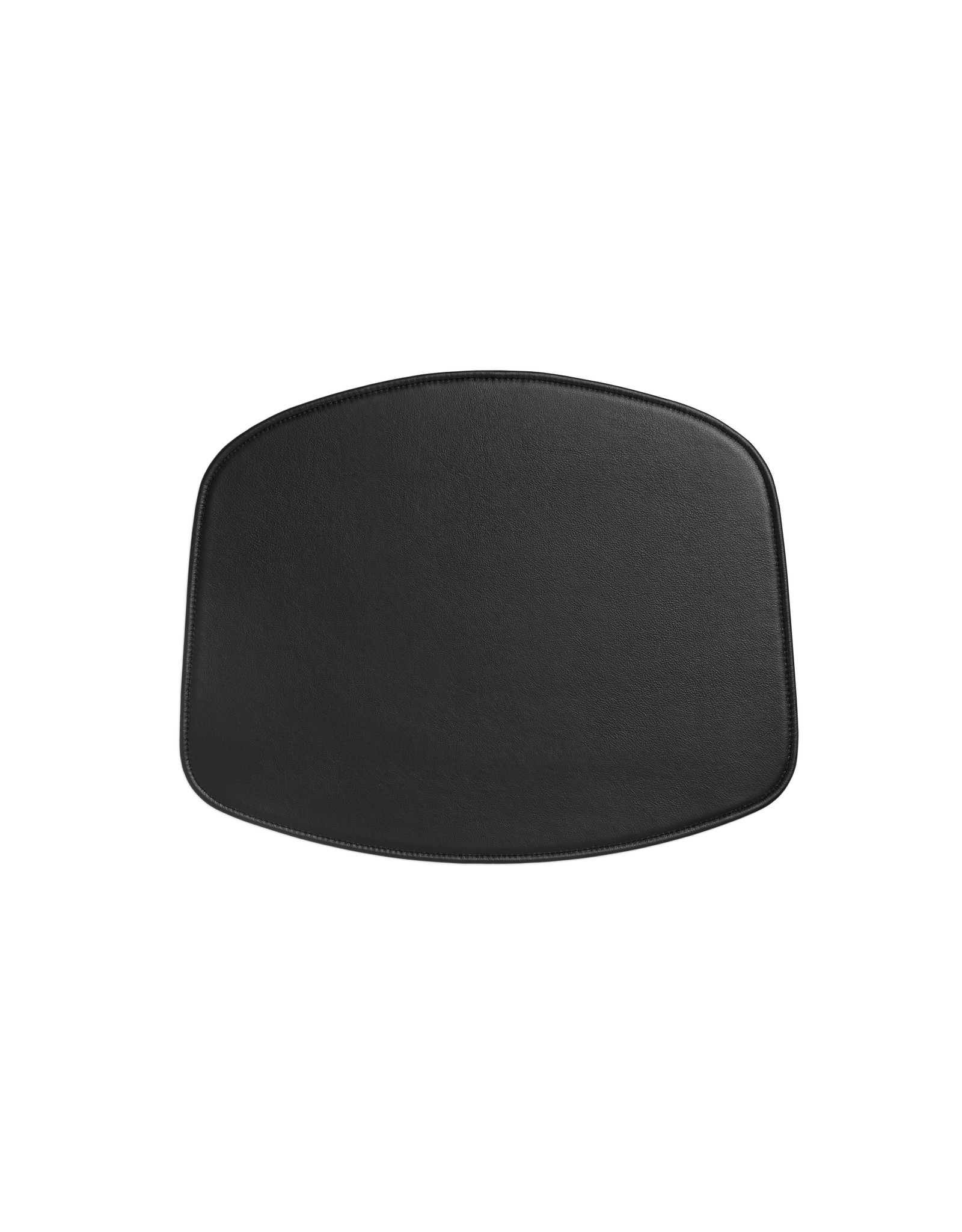 HAY AAC Seat Pad for Chair Without Arm - Leather Black - W48xD39xH0.5cm
