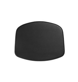 HAY AAC Seat Pad for Chair Without Arm - Leather Black - W48xD39xH0.5cm