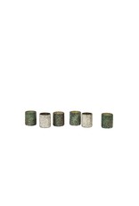 Dekocandle Tlight Flake Mosaic - glass - Shiny Green copper - 7x8cm