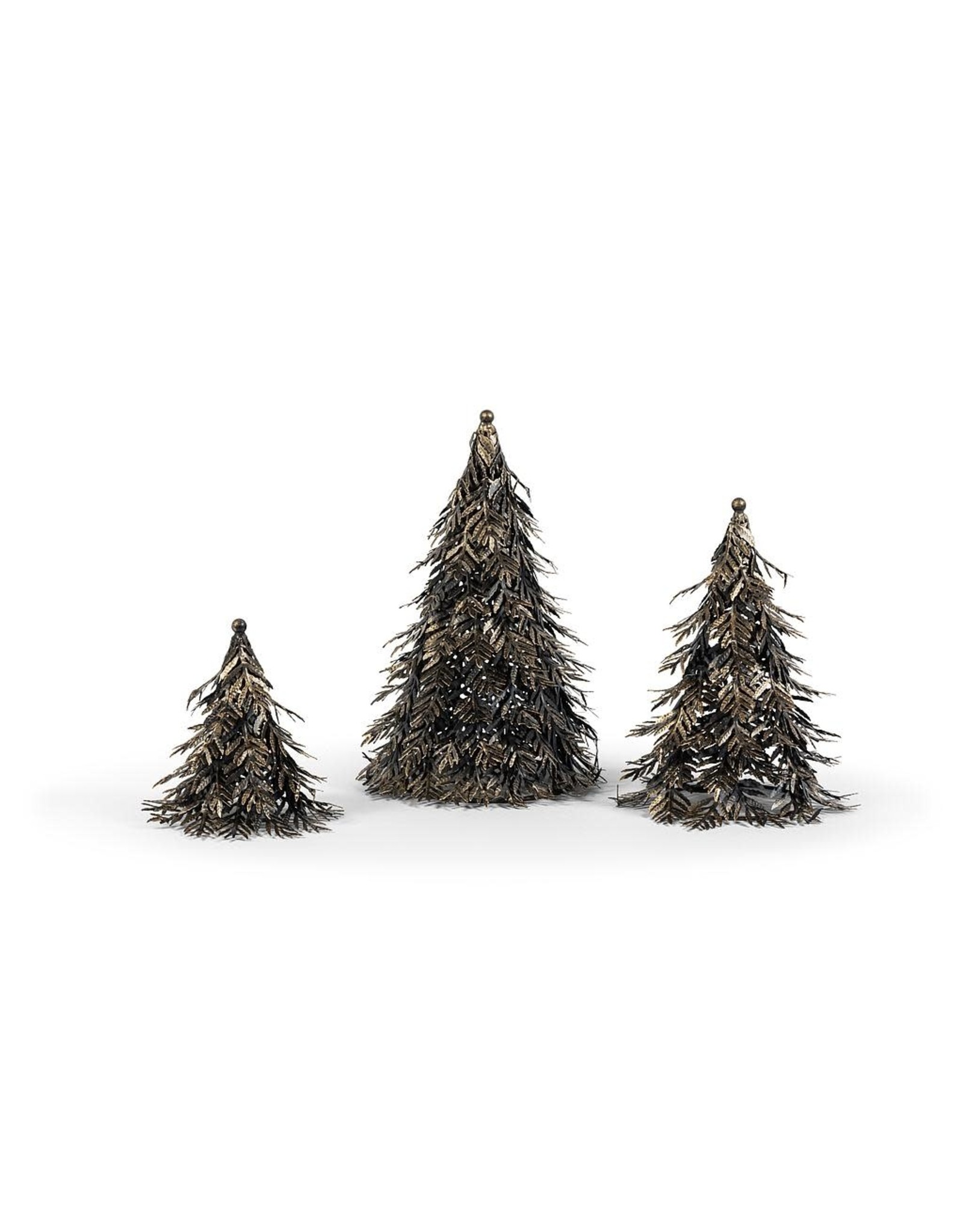 Dekocandle Xmas Tree - Metal - Antique Gold - 23x27cm