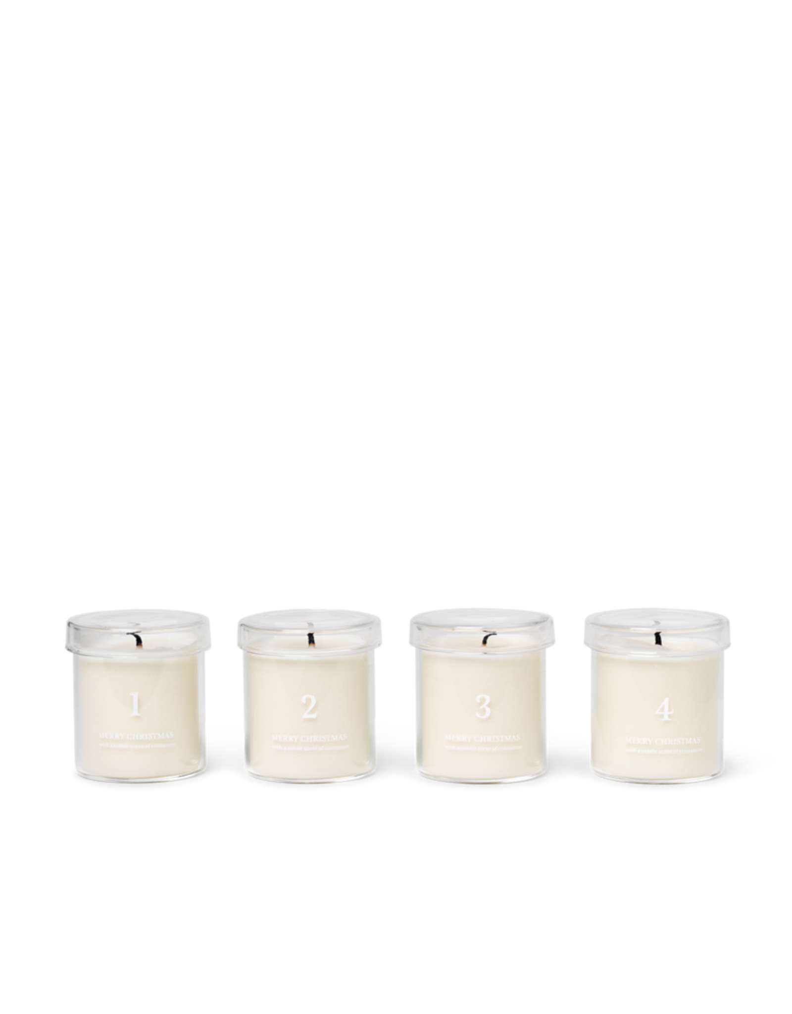 FERM LIVING Scented Advent Candles Set of 4 White