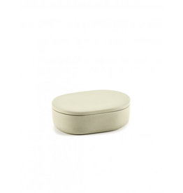 Serax Potje met deksel ovaal Cose S L10,2xB7xH3,3cm Beige