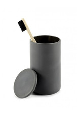Serax Potje met deksel rond Cose L L7xB7xH12,6cm Donkergrijs