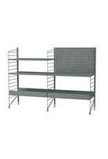 String Furniture AB Outdoor K - Galvanized Shelves and Galvanized Panels
