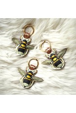 Bee sleutelhanger - bedrukte lederen sleutelhanger